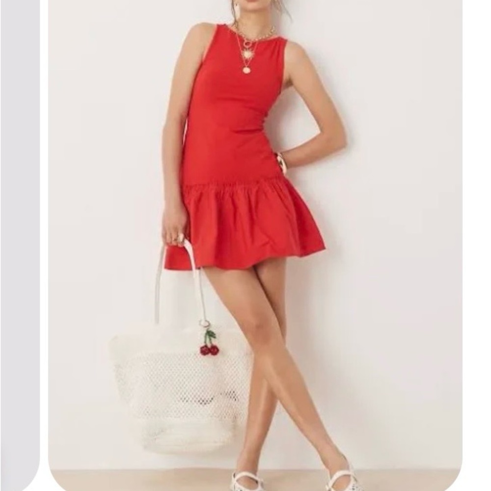 MNG  Vibrant Red Flared Dress